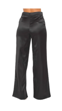 Load image into Gallery viewer, Black Satin Pants