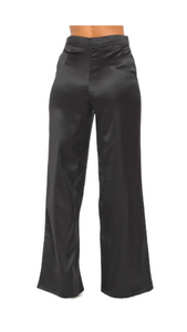 Black Satin Pants