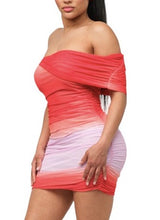 Load image into Gallery viewer, Tori Red Ombré Dress