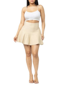 Beige Cece Flare Skirt