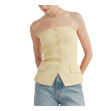 Load image into Gallery viewer, Kennedy Yellow Bustier Top