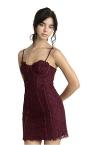 Leanne Burgundy Dress