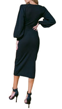 Load image into Gallery viewer, Black Knit Jacqueline Style Dress