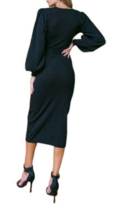 Black Knit Jacqueline Style Dress