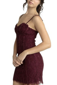 Leanne Burgundy Dress