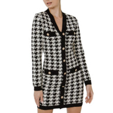 Load image into Gallery viewer, Houndstooth Knit Dress